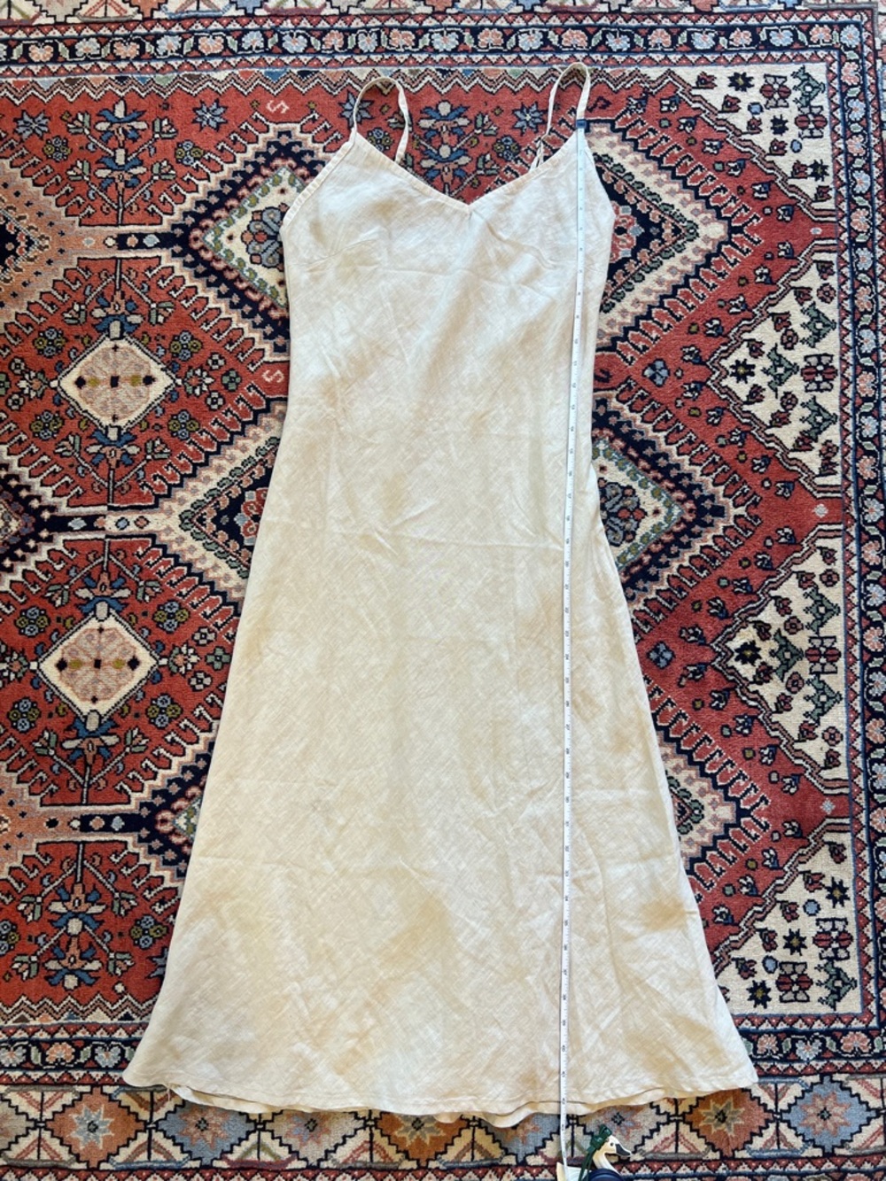 100% Linen Natural Slip Dress - Picture 6 of 6